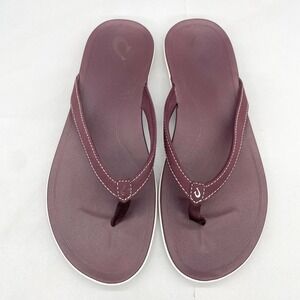 Olukai Womens 10 Ho'Opio Sandals Shoe Purple Thong Flip Flop Comfort SlipOn Flat